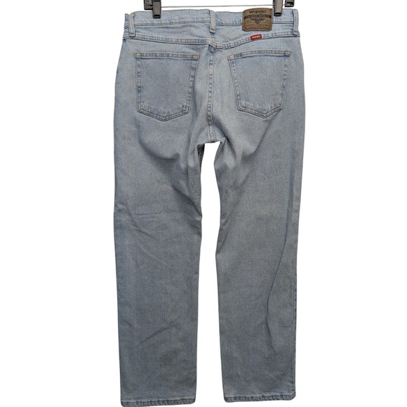 Wrangler Jeans Men 33x30 Light Blue Straight Leg Premium Quality 1096FXVBI - Picture 5 of 16
